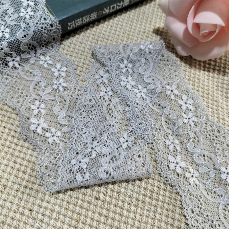 S2123 6CM GREY ELASTIC AND SOFT LACE TRIM