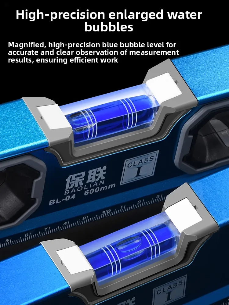 Level Ruler High Precision Level Ruler Small Aluminum Alloy Solid Anti-drop Balancer Tool Strong Magnetic Household