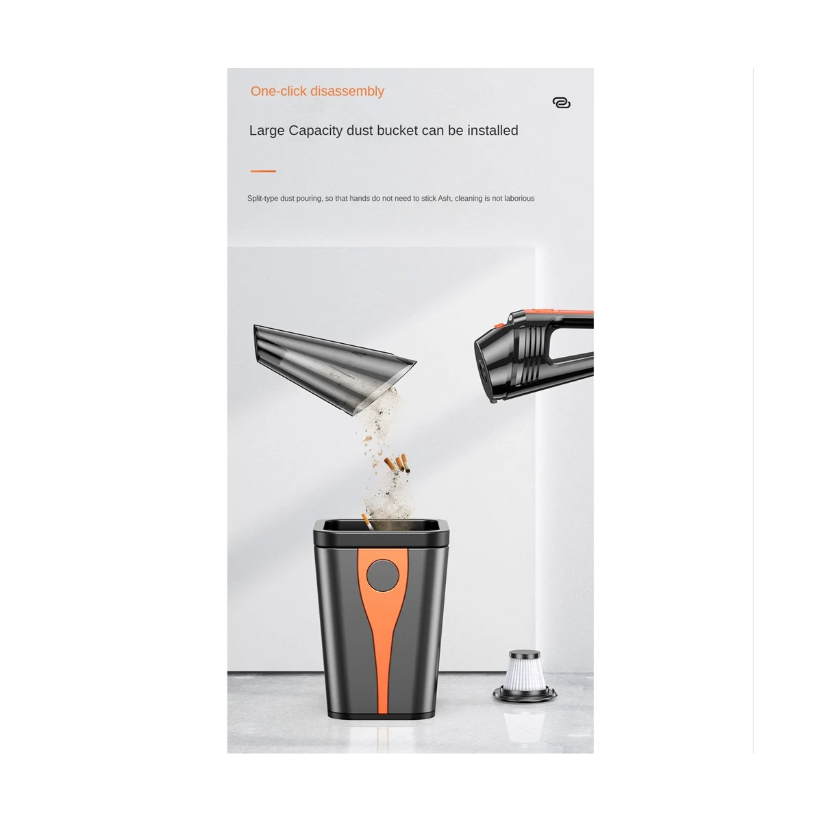 Aspirador de pó sem fio do carro, forte sucção, portátil, dupla utilização, limpeza portátil, desktop, 6000Pa