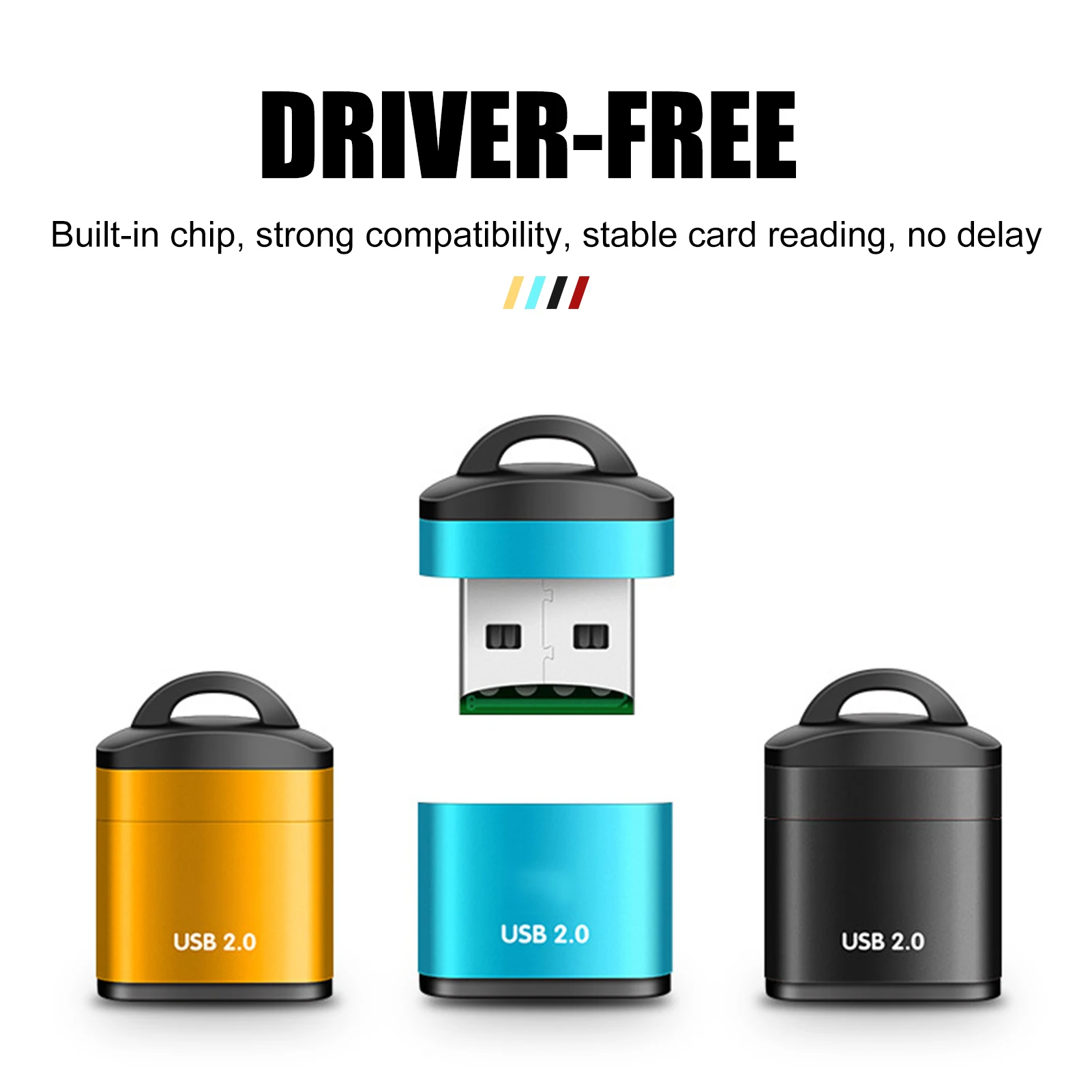 Mini High Speed USB 2.0 Card Reader TF MicroSD Memory Card Adapter For Computer Desktop Laptop Notebooks Micro USB Cartridge