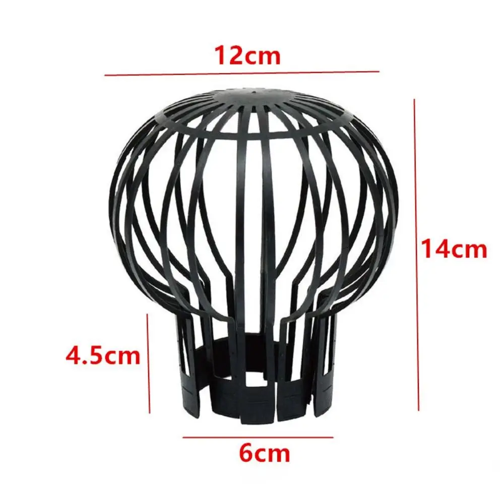 Stopping Blockage Leaves Black Roof Drain Plastic Round Gutter Guard Drain Cover Outdoor