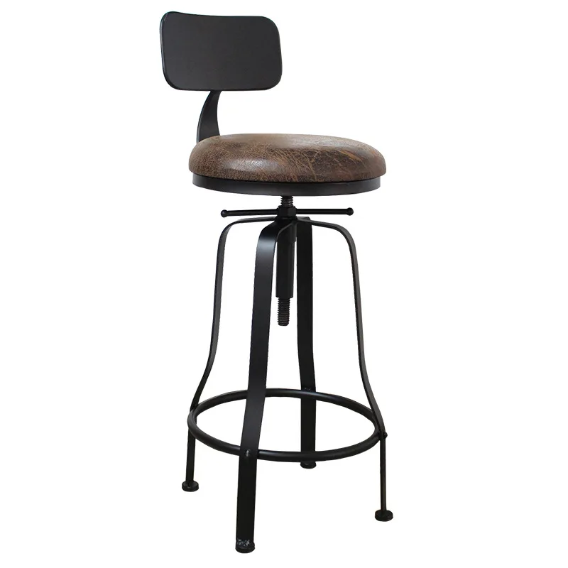 

Rotating lift bar high bar chair wrought iron restaurant coffee shop industrial style personalized creative bar chair
