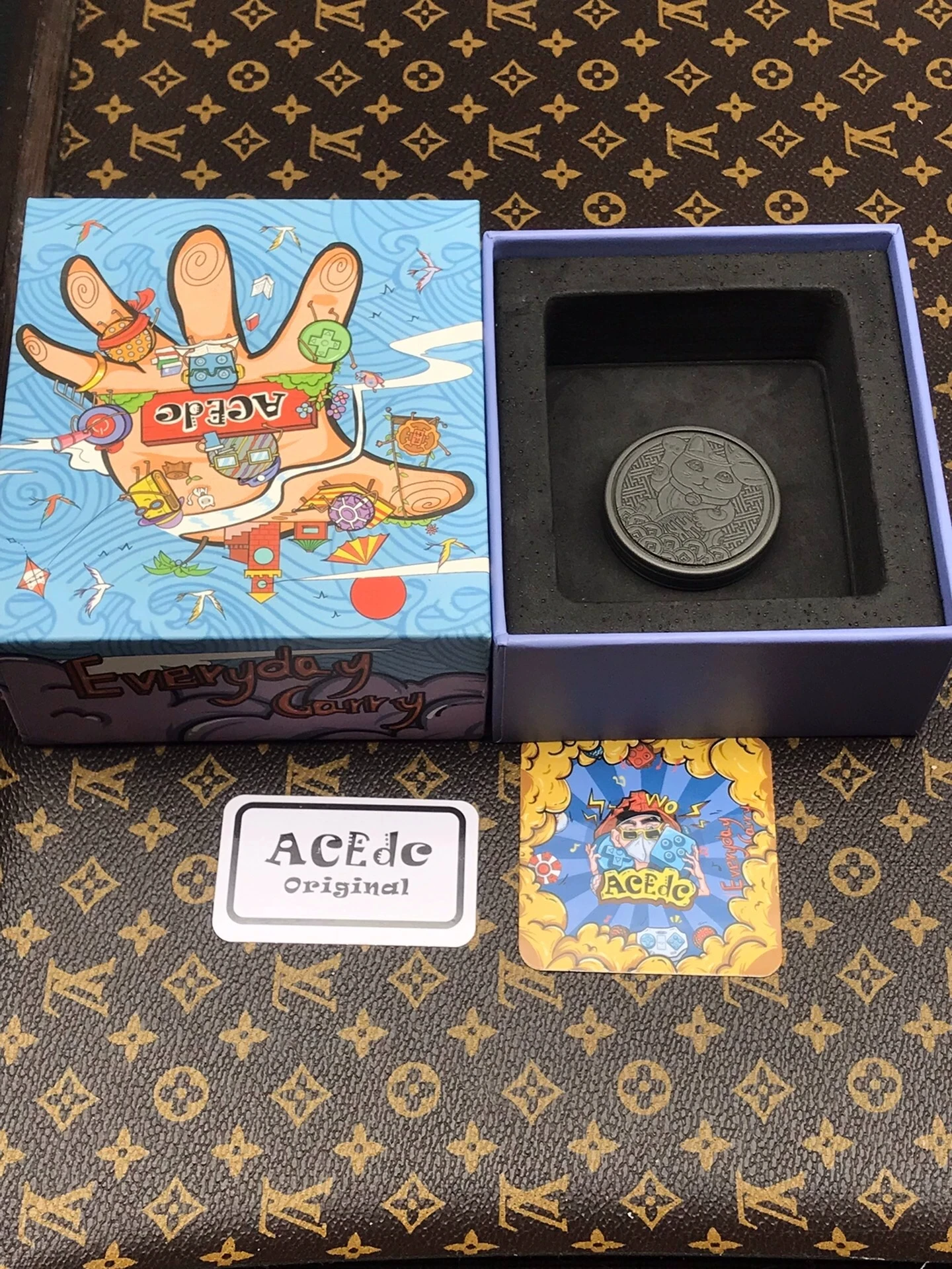 Acedc PaPa Coin Wealth Cat Coin Zirconium Alloy Material