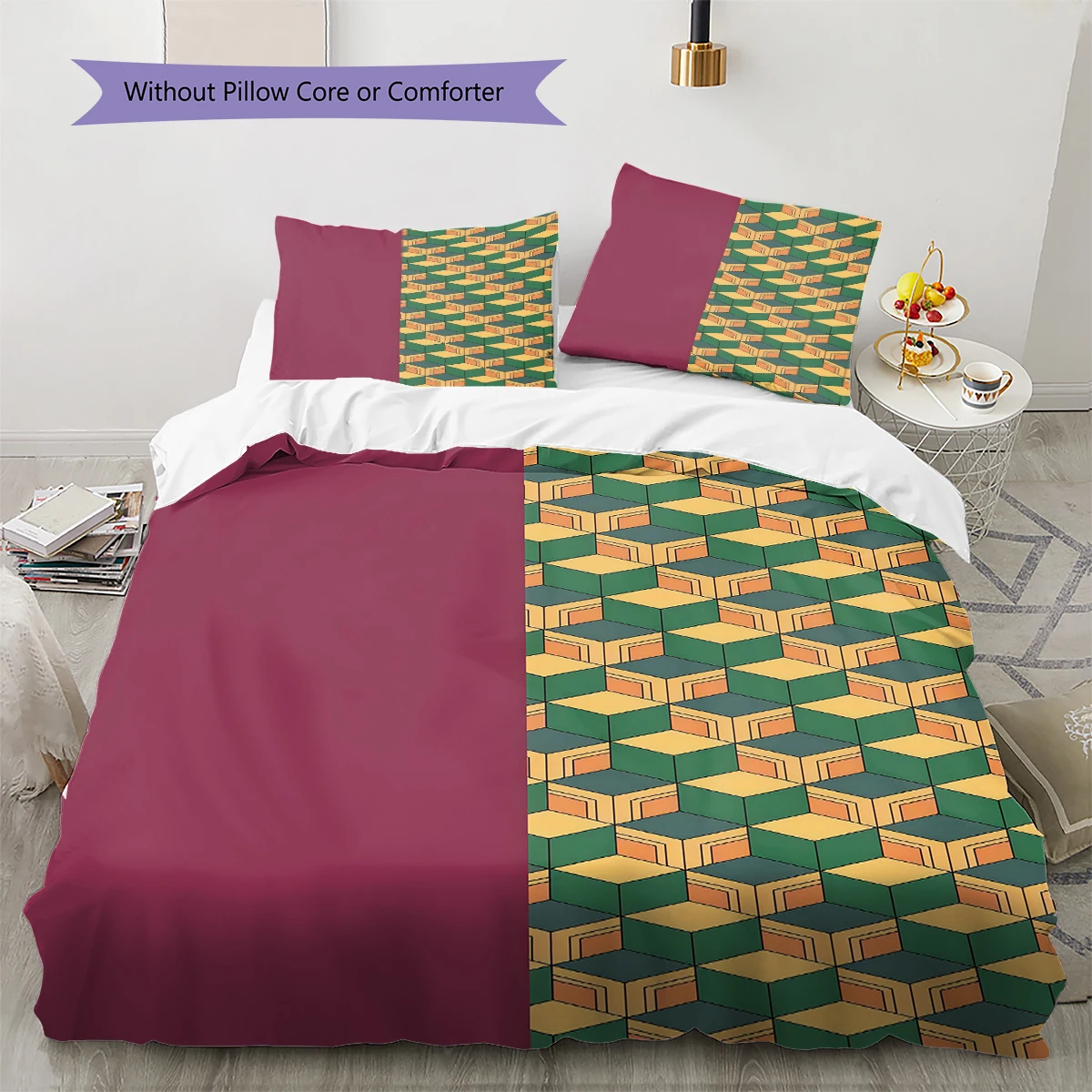Demon Slayer Art Soft Comfortable Duvet Cover, Children Bedding Gift Set, Size Different Sizes -HE36