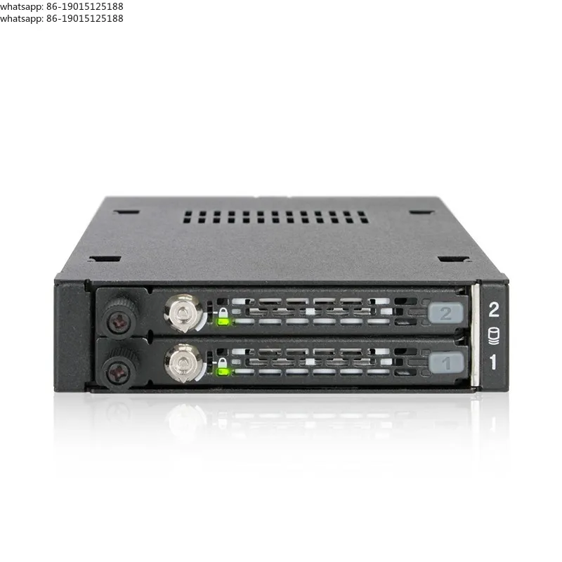 2-bay floppy drive enclosure 2.5-inch SATA SAS SSD hot-swappable hard drive extraction box full metal double-lock MB492SKL-B