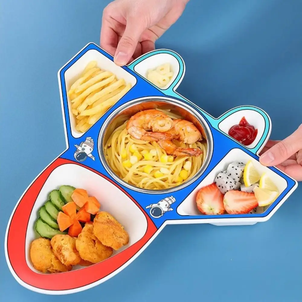Airplane Car Shaped Dinner Plate Creative Detachable Children's Tableware Compartment Drop Resistant Feeding Food Tray Kitchen