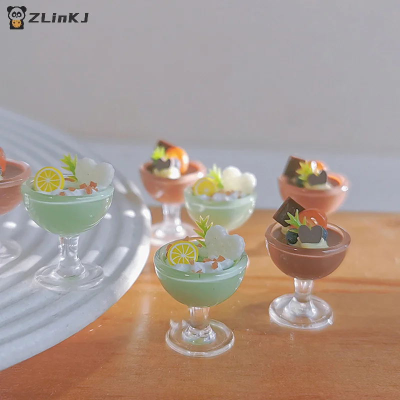 ▶ 1/12 دمية محاكاة شرب كوب المشروبات الحلي دمية بار المشروبات الديكور دمى ملحقات المنزل التظاهر اللعب اللعب #5