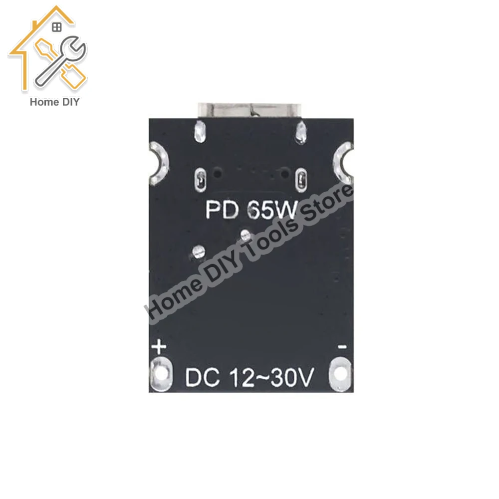 DC-DC Power Buck Module 12-30V to PD2.0/PD3.1 QC3.0 Fast Charging Single USB Charging Converter Board