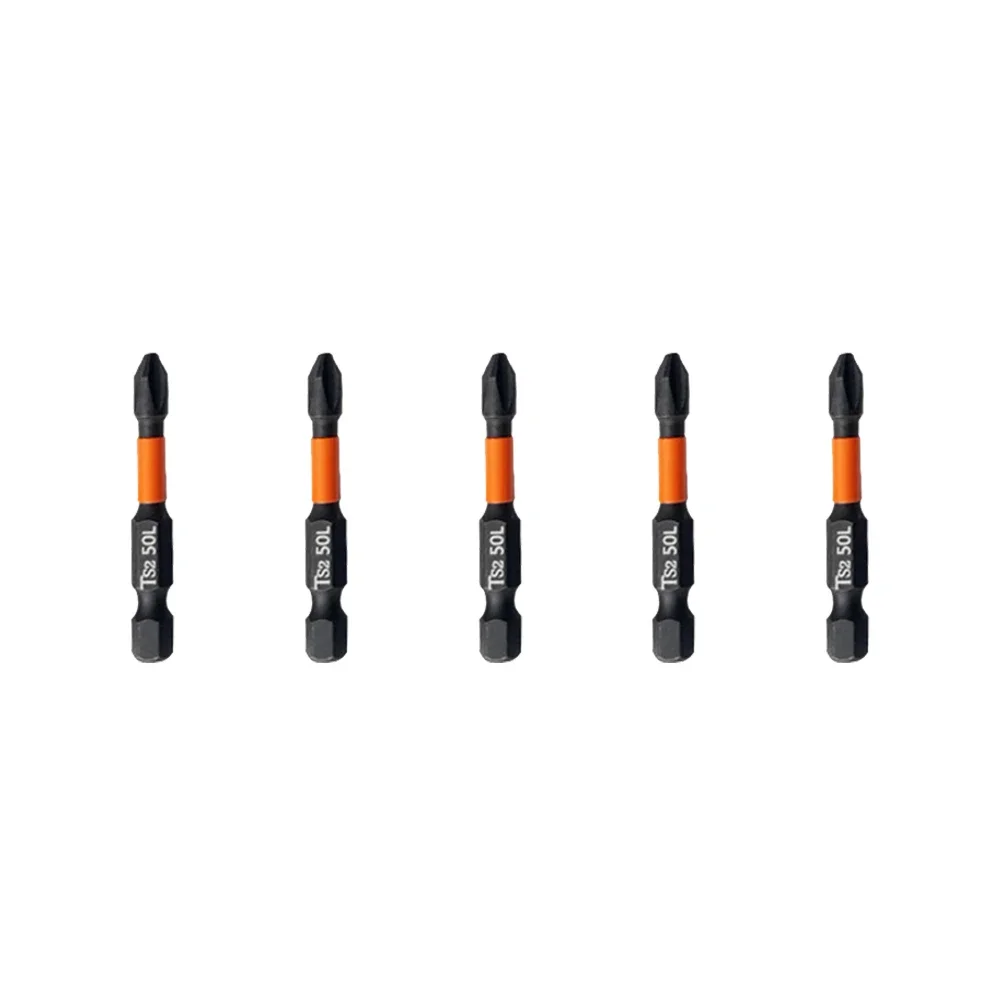 Hand Tools Screwdriver Bit 25-150mm 5 Pcs 62HRC Alloy Steel Black Cross Screwdriver Electric Magnetic Brand New