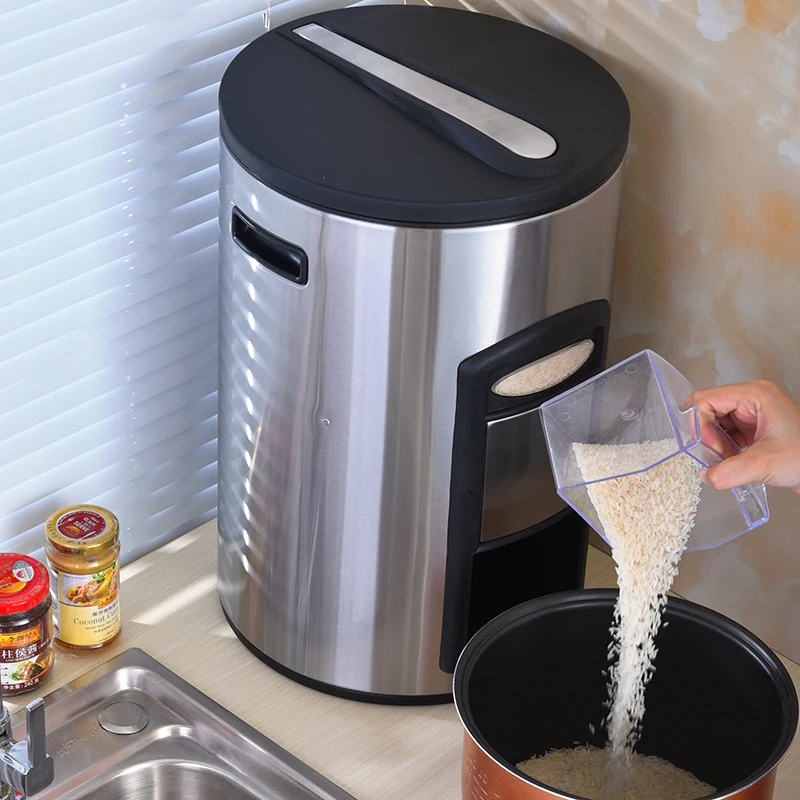 

Sealed Rice Bucket Flour Storage Box Rice Flour Cereal Pet Food Storage Container Bin Airtight Rice Storage Container