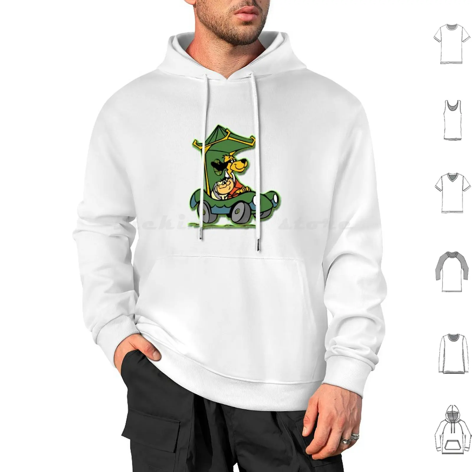 Phooeymobile Wht Relaxed Fit Hoodie cotton Long Sleeve Phooey Cartoon Phooey Kung Fu Classic Dog Vintage Retro Karate Phooey