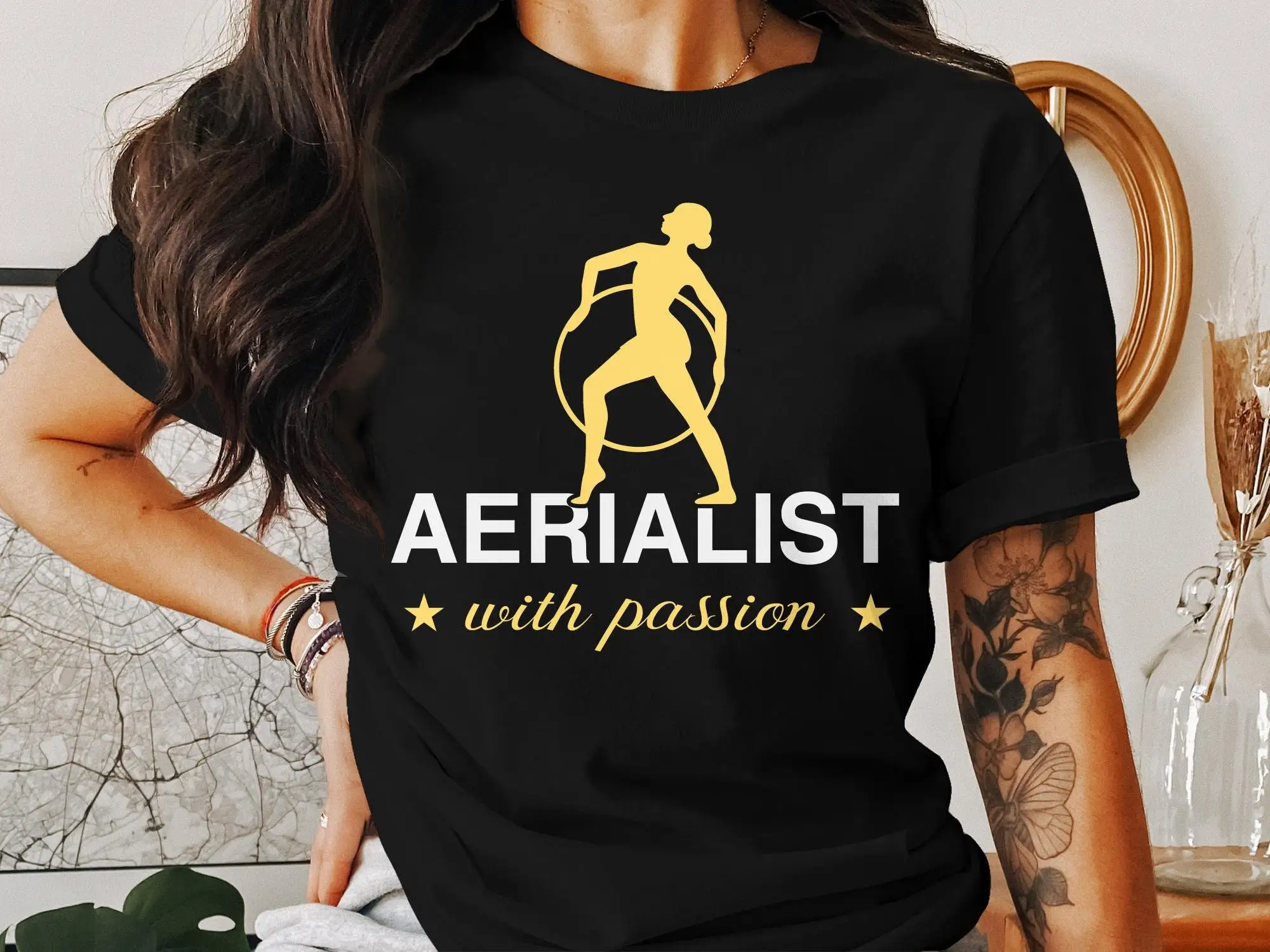 Aerialist With Passion Aerial Artist Dance Dancer Women T Shirt Cool Circus Birthday Holiday Present