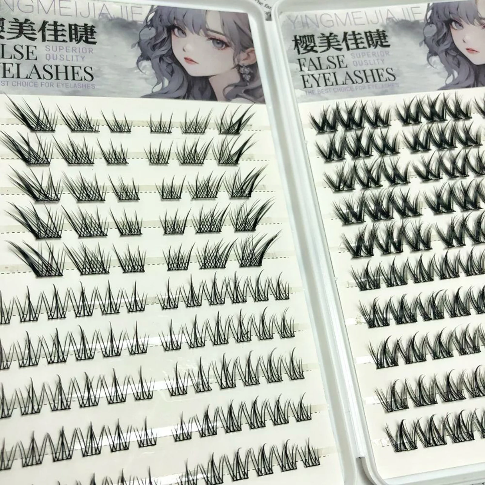 Mix Style Self Adhesive False Eyelashes DIY No Glue Needed Lash Cluster Reusable Glue-free Eyelash Natural Manga Lash Extension