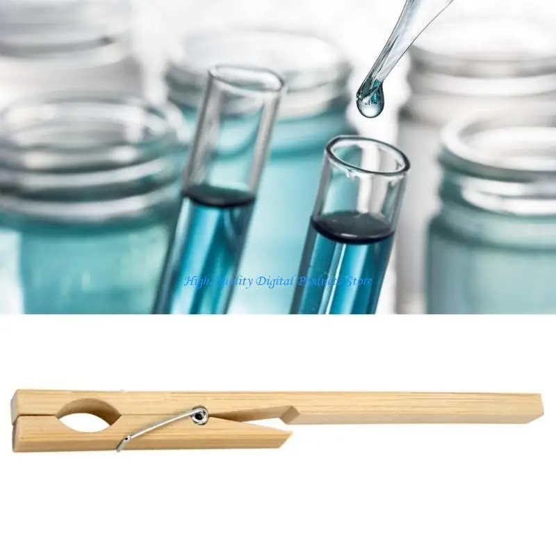 U2JE 10pcs مشابك أنبوب اختبار الخشب للمختبر التعليمي والصناعي ، حامل أنبوب الاختبار