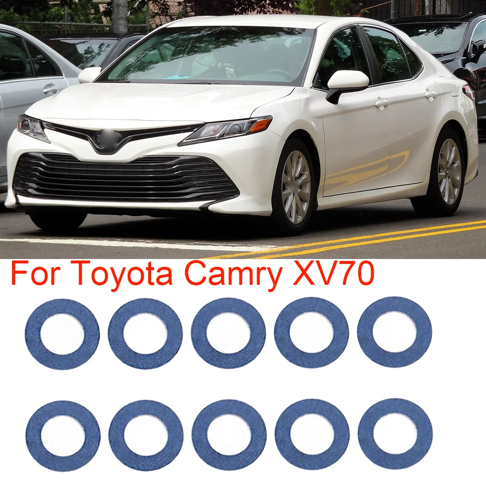 10X Car Thread Oil Drain Sump Plug Gaskets Washer Seal Ring For Toyota Camry XV70 2017 2018 2019 2020 2021 2022 Daihatsu Altis