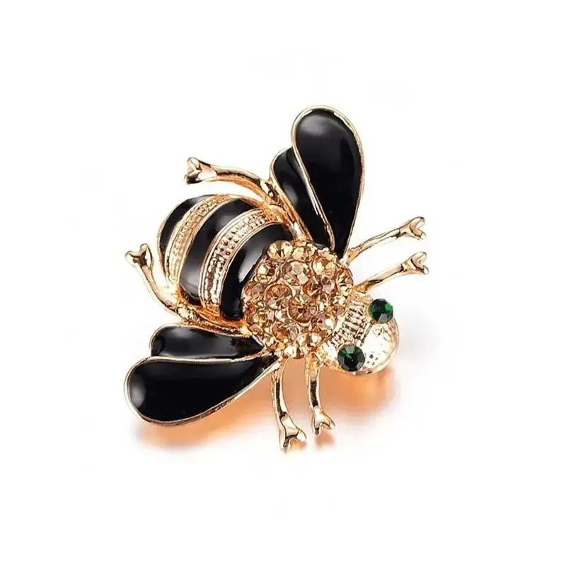 Delysia King Popular Versatile High-grade Crystal Bee Brooch Fashion Drip Oil Design Banquet Elegant Temperament Badge