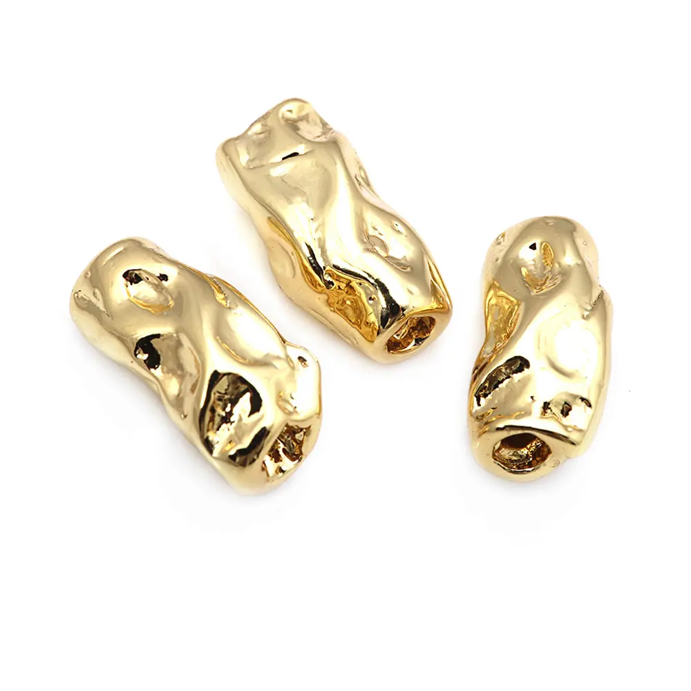 18K Gold Farbe Messing Unregelmäßige Rohr Halsketten Armbänder Spacer Perlen Hohe Qualität Diy Schmuck Machen Zubehör für Frauen – Detail 8