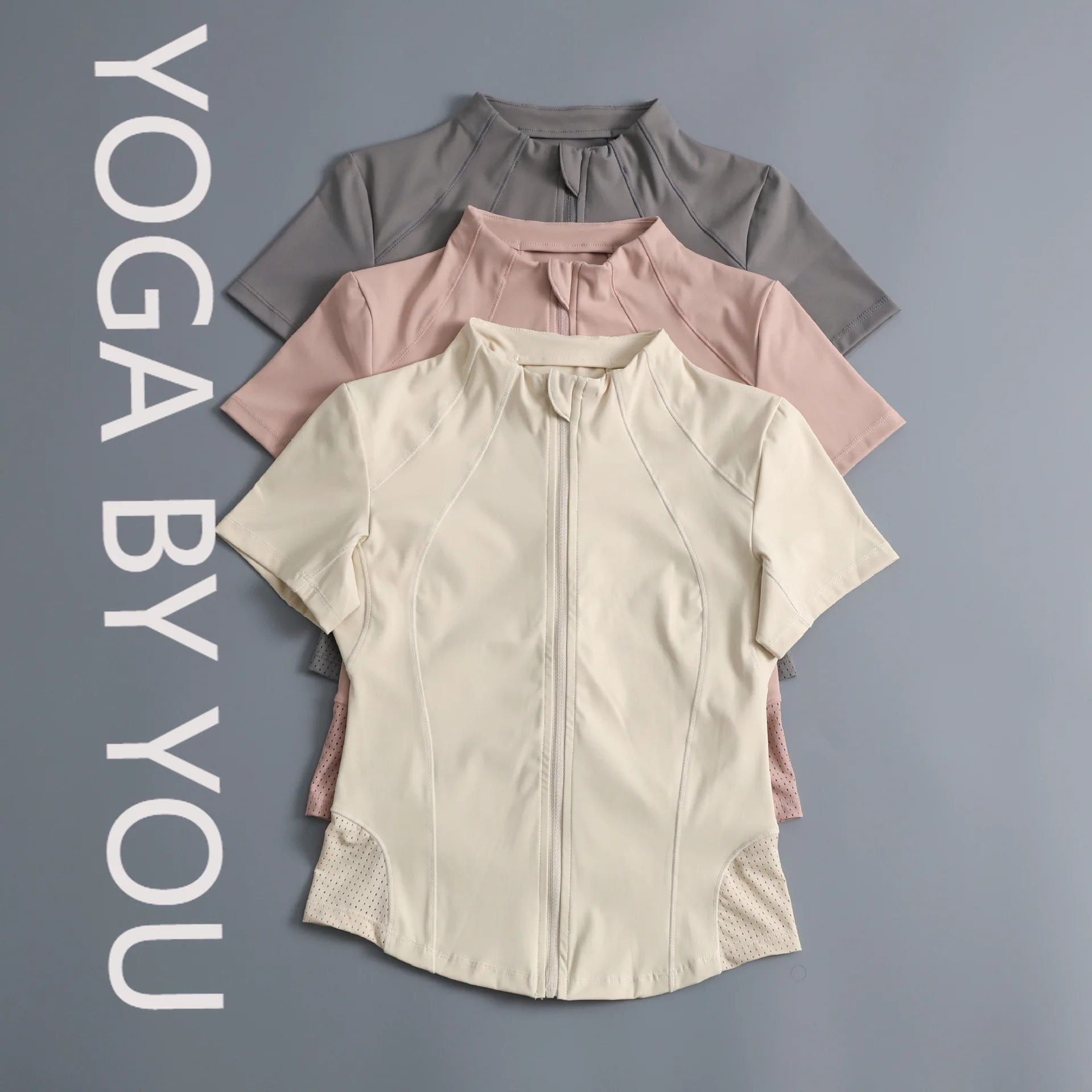 

2025 new sports short-sleeved top women's summer slim and thin quick-drying breathable running yoga T-shirt outdoor fitness cycl