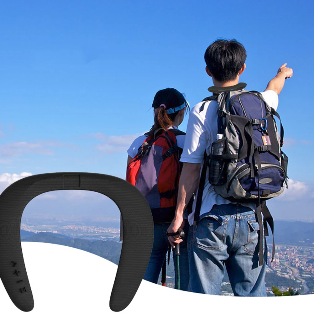 

Shape Neck Hanging Wireless Sound Box For Music Gaming Calls Portable Wearable Dual Speakers