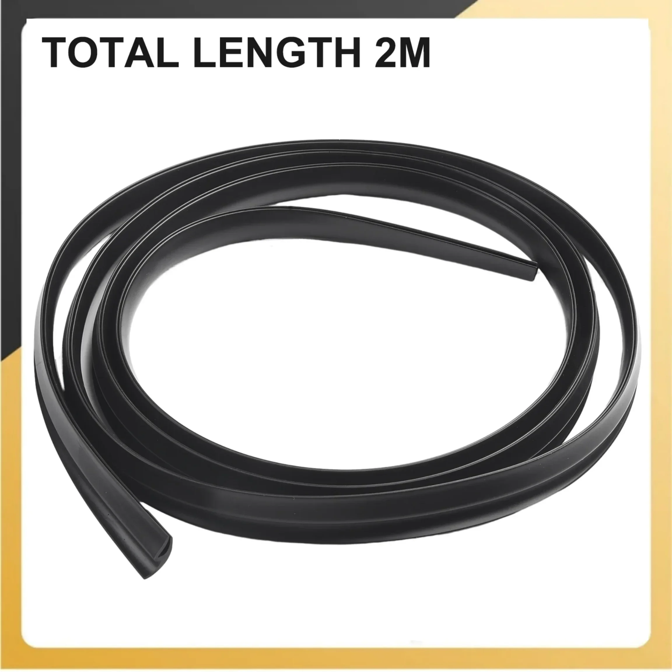 2m H Shape Seal Strip Trim For Car Front Windshield Windscreen Sunroof Weatherstrip Black Rubber 18mm Repalce Car Part