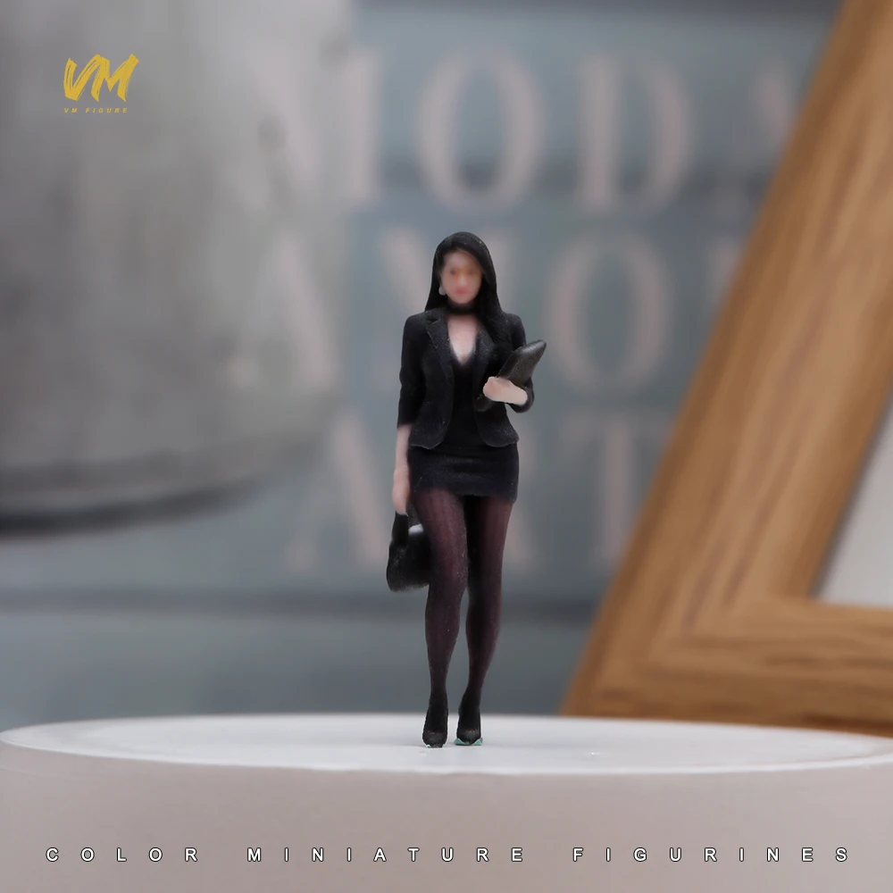 3D Miniatur-Figuren 1/64 Rennfahrerin Professionelle Fotografin Lässiger Mann Mädchen Szenerie-Requisiten Modellansicht Ornamente Fahrzeug-Dekoration – Detail 20