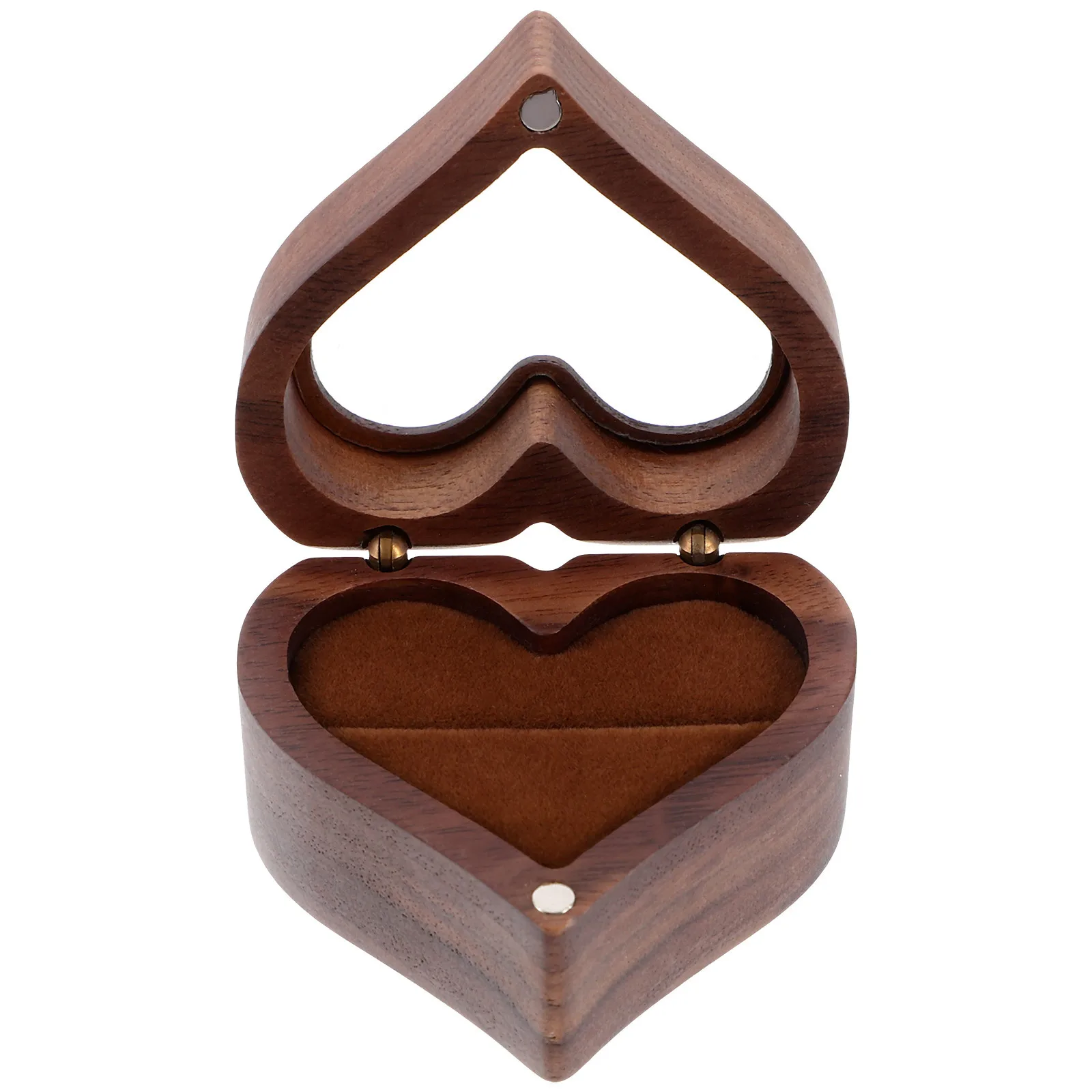 Safe Wooden Ring Storage Box Jewelry Organizer Elegant Design Proposal Case Durable Proposal Ring Case Jewelry Storage Box
