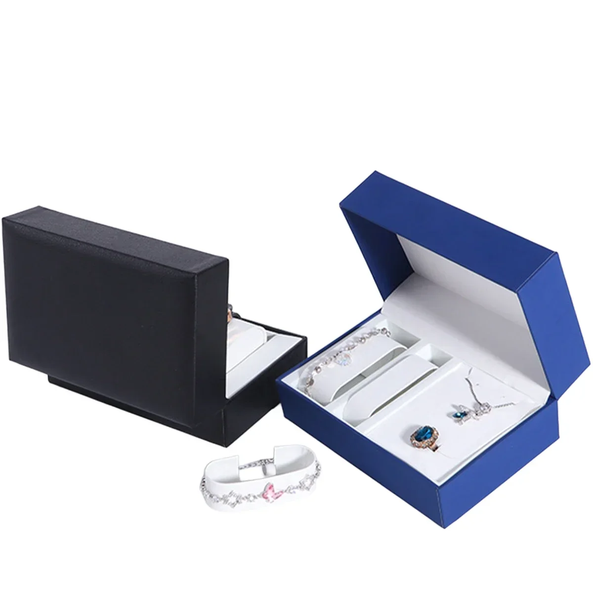 PU Wrist Watch Box Holder Organizer Storage Case Earring Necklace Ring Jewelry Display Container for Couple watch box
