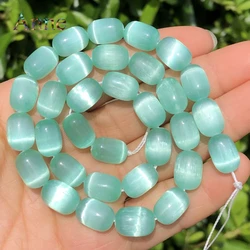 Natural Mint Green Calcite Selenite Stone Beads Cat Eye Gem stone Jewelry Bracelet For Women For Gift Wholesale 18x11mm