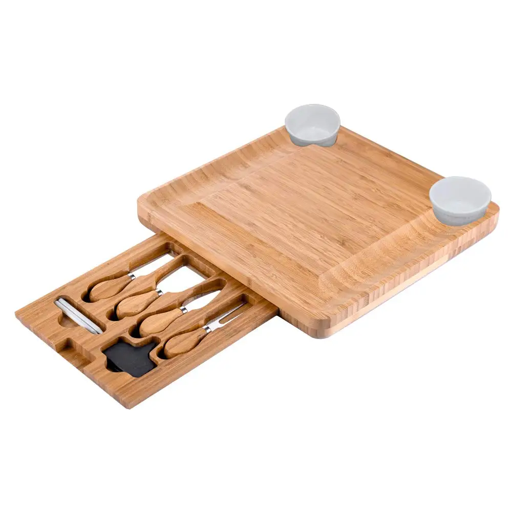 Bamboo Cheese Board with Knife Set Housewarming Gifts Anniversary Gifts Wedding Gifts