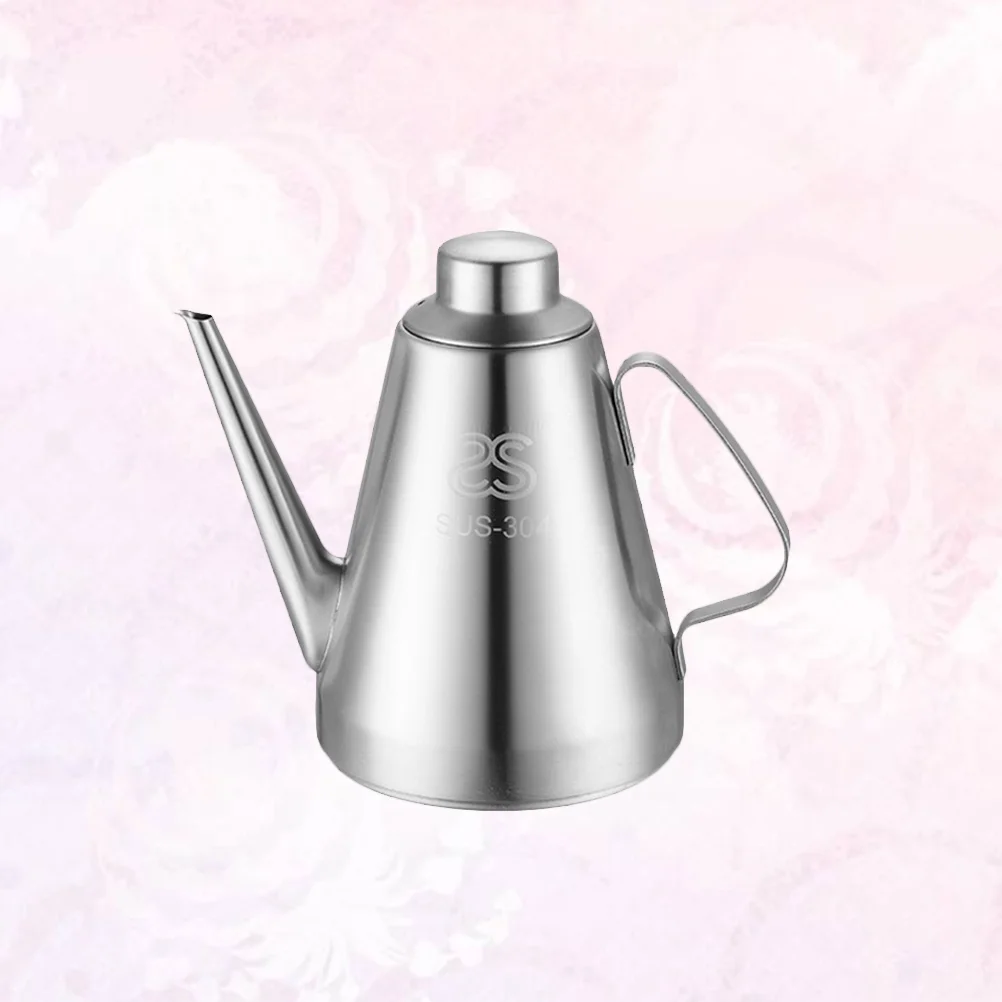 

Gooseneck Kettle Sauce Bottle Oil Dispenser Container Vinegar Stainless Steel Silver