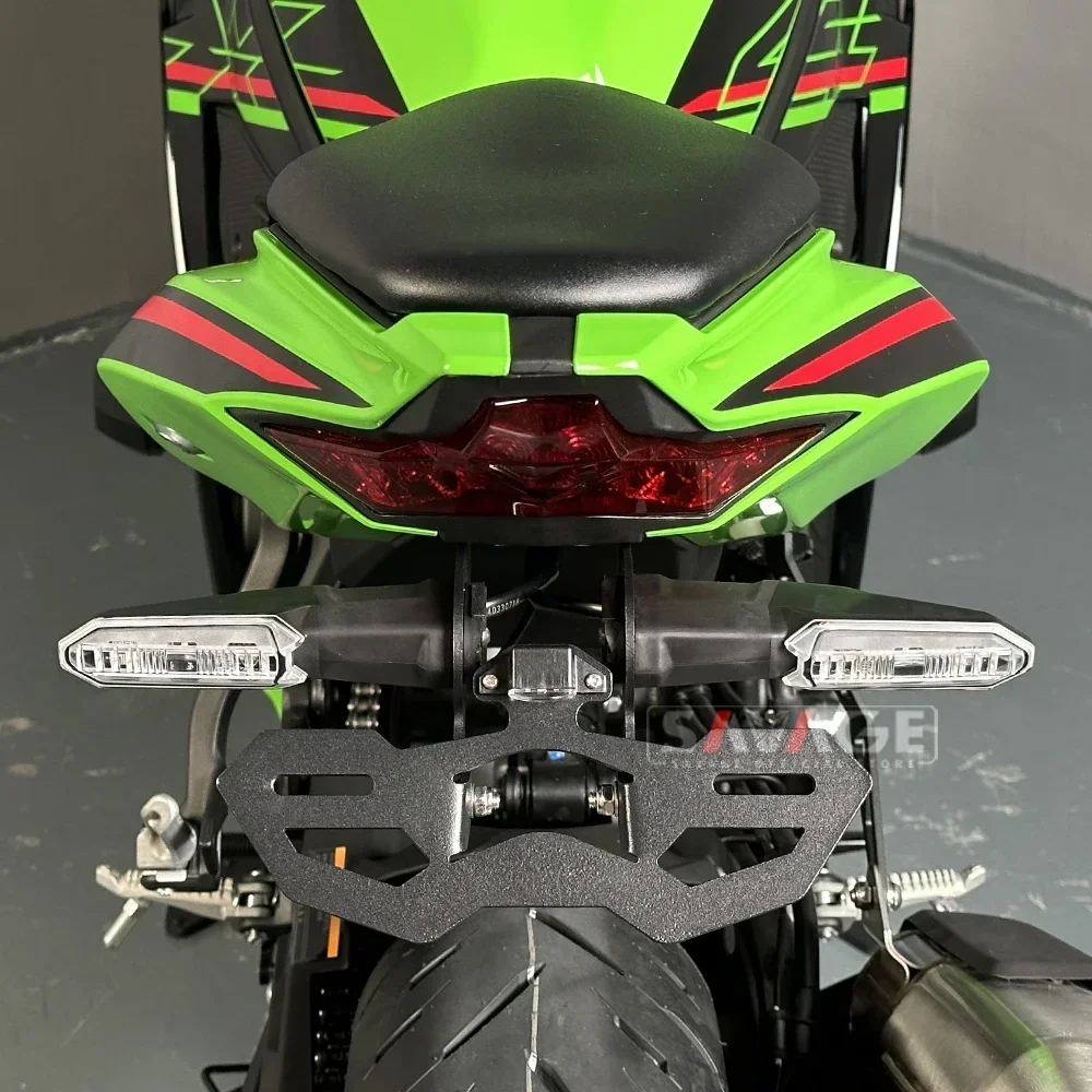 ZX4R ZX25R/SE 2026 License Plate Holder For KAWASAKI NINJA ZX-4RR ZX-25RR Motorcycle Tail Bracket LED Light Fender Eliminator