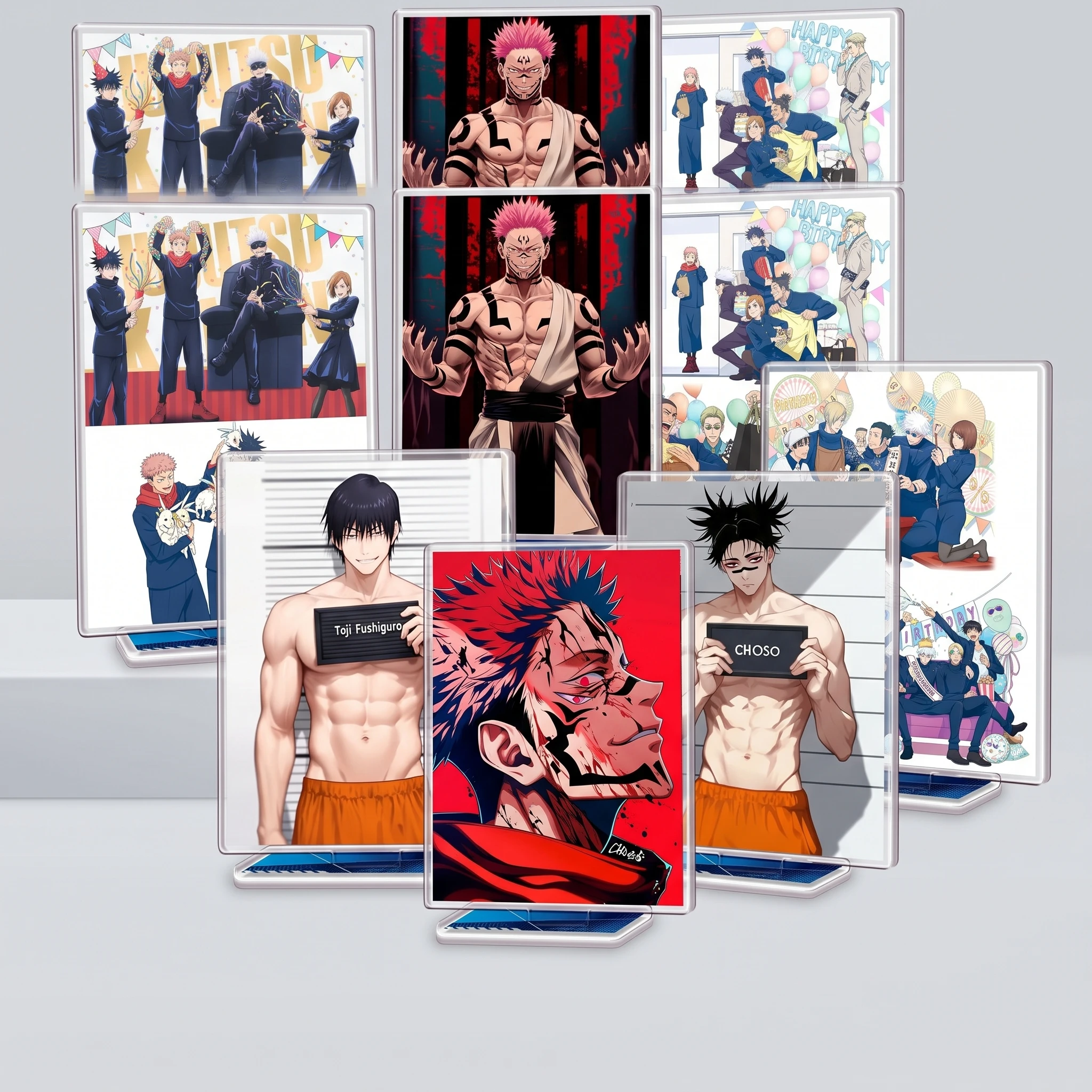 Jujutsu Kaisen JJK Gojo Sukuna Toji 15cm Acrylic Stand Figure Model Keychain Tabletop Decoration Anime Fans Cosplay Gifts Props