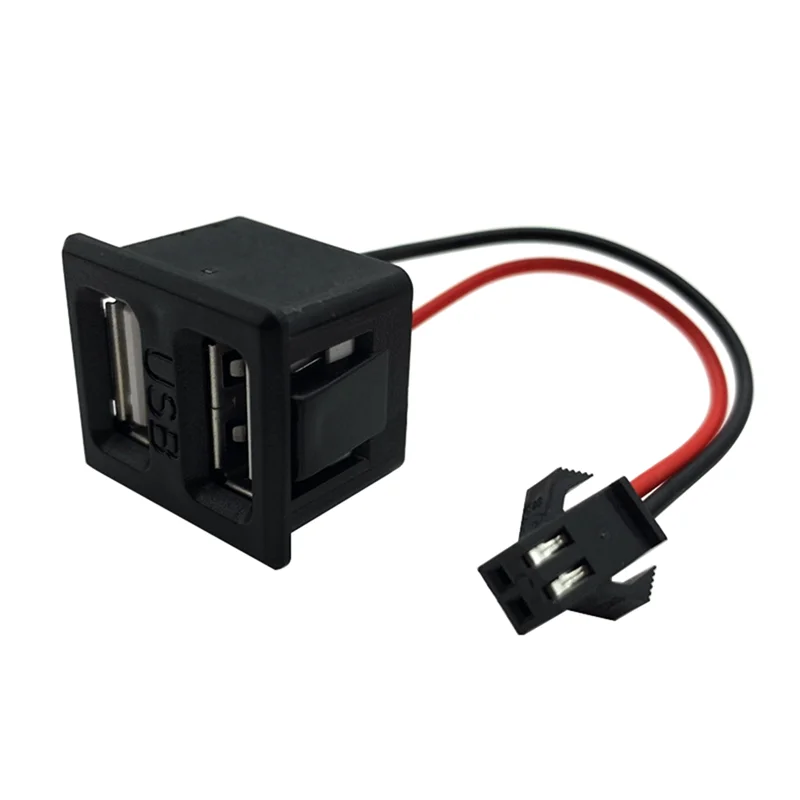 

-MEOF USB Female Base Type-C Double-Layer Socket USB A Female Lamp Charging Socket Power Socket With Cable Connector