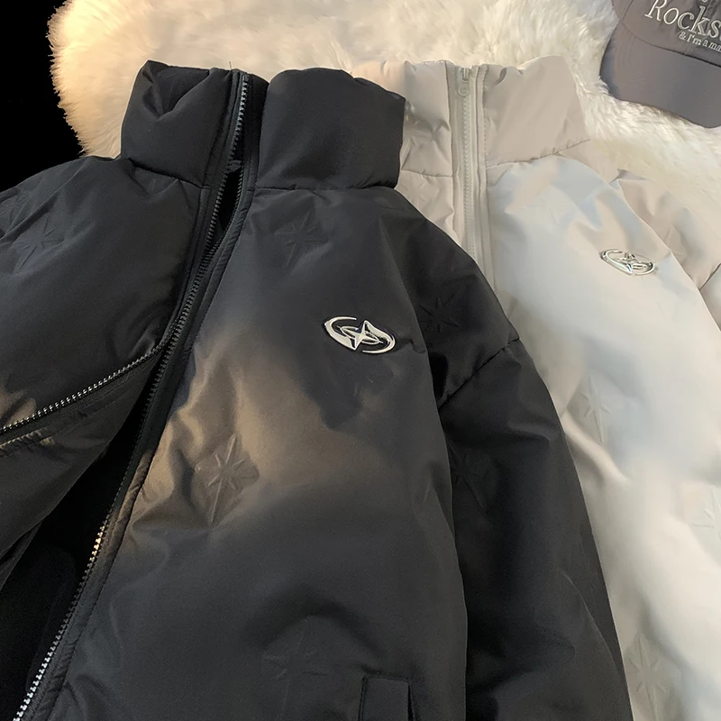 

Men's down Jaet Winter Thiened White Du down Warmth Stand Collar Anti-Cold Outerwear Coat Youth Faion Warmth