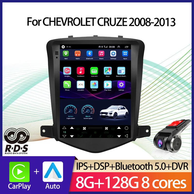 

Автомобильный GPS-навигатор на Android в стиле Тесла для CHEVROLET CRUZE 2008-2013, автомобильное радио, стерео, мультимедийный плеер с BT, Wi-Fi, зеркалом