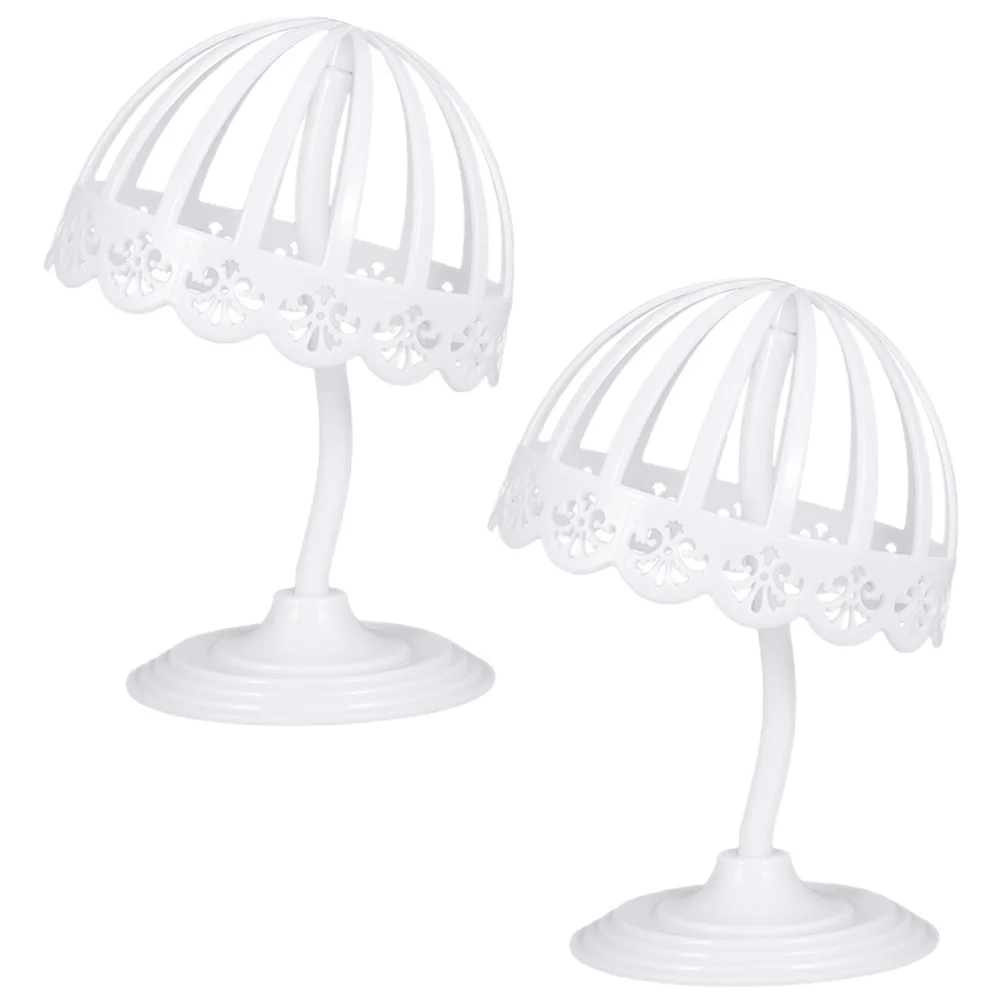 

2Pcs Kids Hat Display Holder Plastic Cap Storage Stand for Shop Mall Home Tabletop Display Support Cap Showing Stand