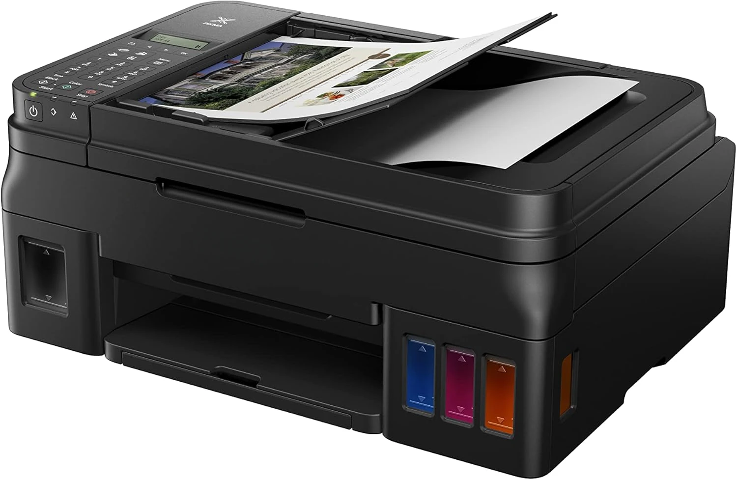 Wireless All-In-One Supertank (Megatank) Printer, Copier, Scan, Fax and ADF with Mobile Printing, Black, One Size