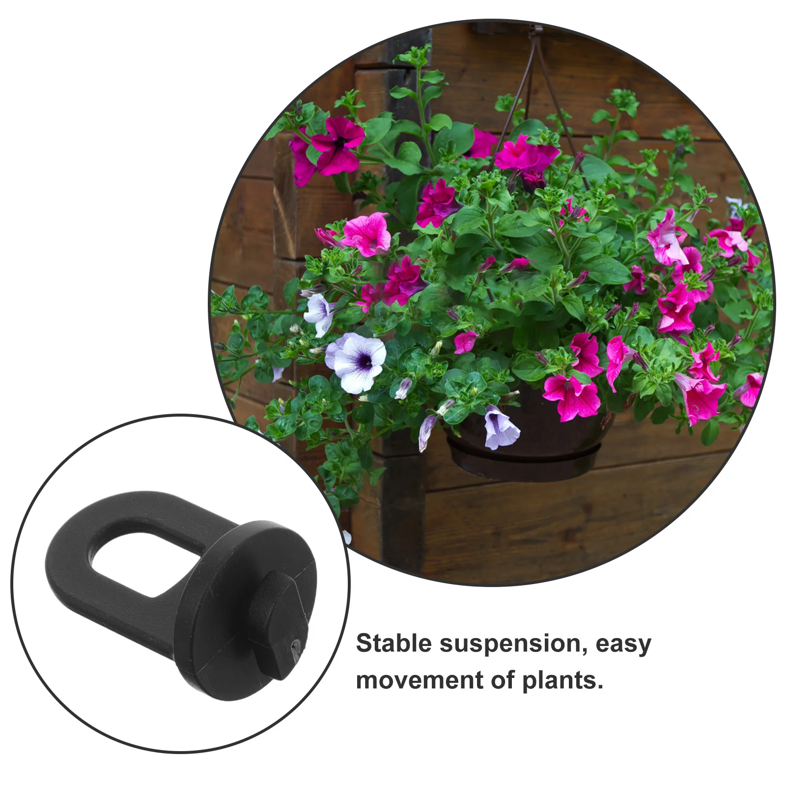 100 Uds Clips para colgar invernadero abrazaderas de plástico resistentes gancho de fijación de pista resistente a los rayos UV para perchas de plantas suministros de decoración de jardín