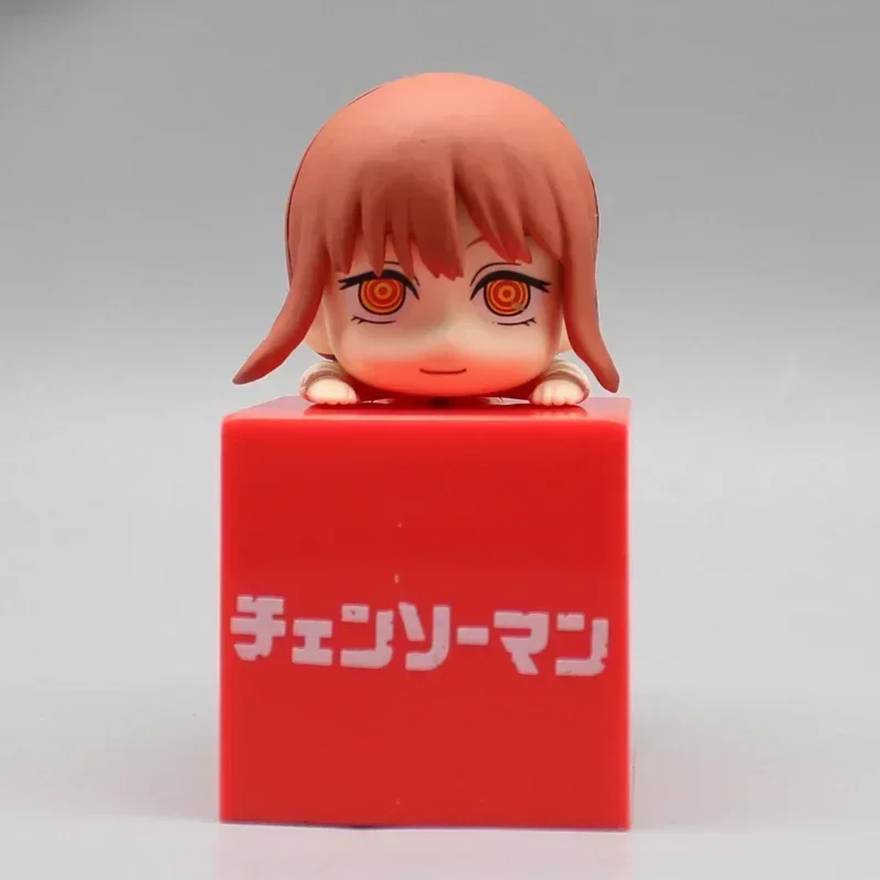 Anime Chainsaw Man Mini Figures GK Power Denji Action Figures Cute Makima Figures Q Version Car Ornament Gift PVC Model Toys
