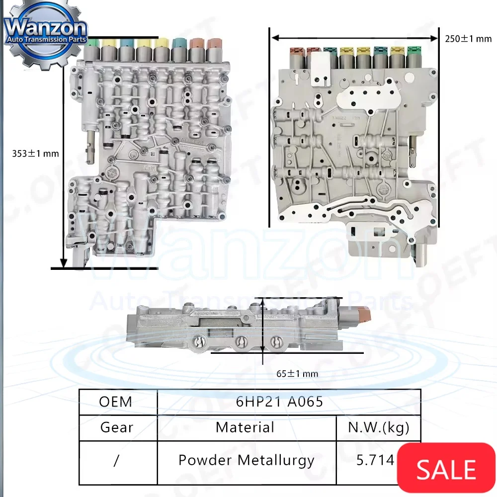 High quality 6HP19 6HP21 6HP26 6HP28 Transmission Valve Body with 9 Solenoids For BMW Audi Jaguar Models