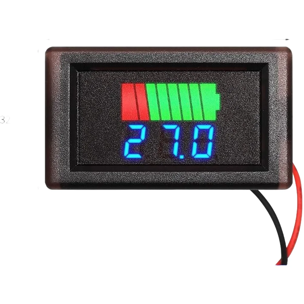 1 Pcs Motorcycle Gauge Digital Voltmeter Reverse Polarity Protection Easy Installation Dual Battery And Voltage Display