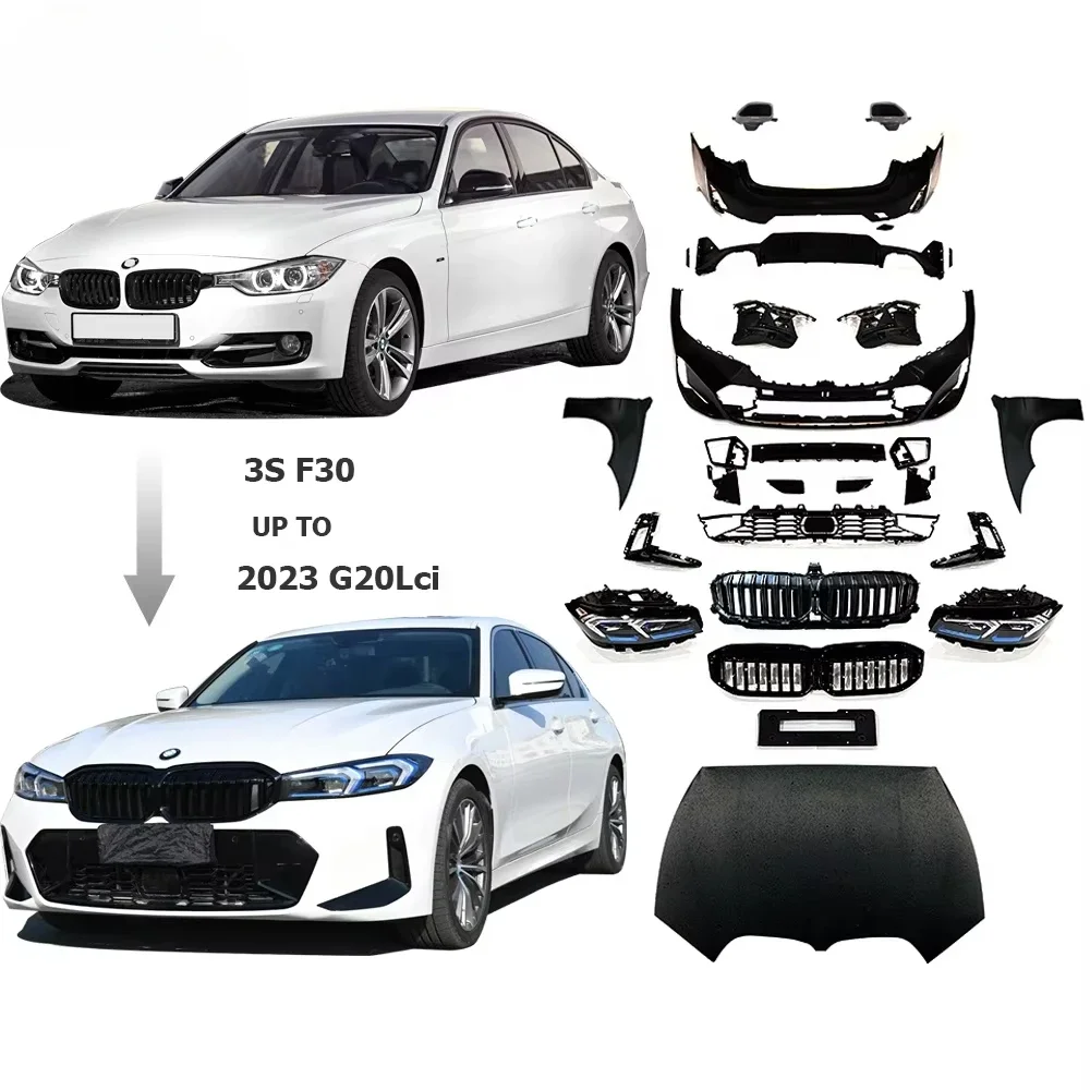

2013-2019 Year 3 Series F30 F35 Upgrade Accessories To G20 LCI Auto Body Systems 3S F30 Old To New Bodykit G20 Facelift