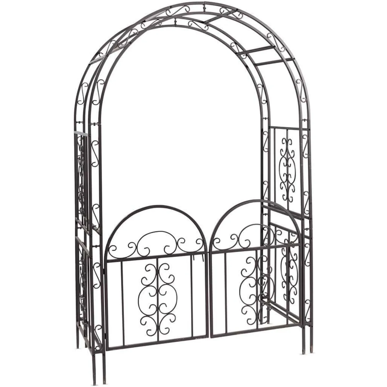 US Arch Metal Outdoor Garden Arbor Double Gate Montebello  84