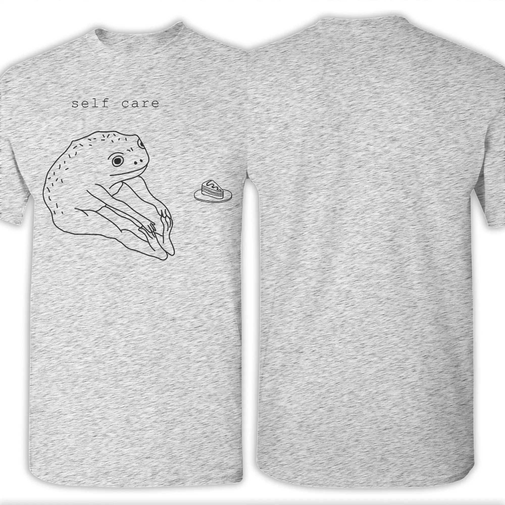 

Funny Frog Self Care T Shirt for Men Cotton Funny T-Shirts Round Collar Retro Cottagecore Frog Tee Shirt Short Sleeve Clothes