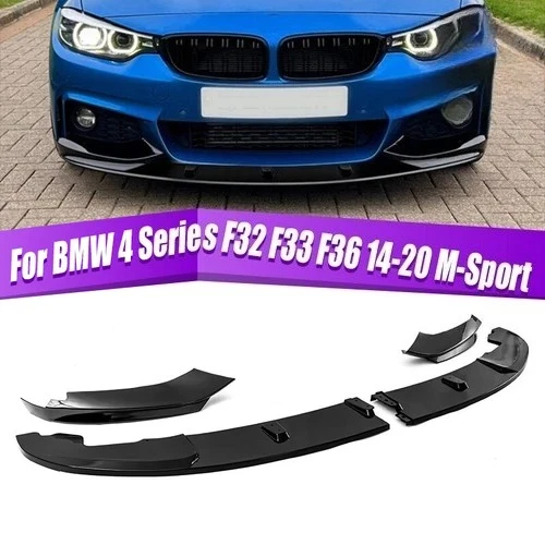 MP Style Front Bumper Lip Spoiler Splitter Diffuser Cover For BMW F32 F33 F36 4 Series 420i 425i 430i 440i M440i 2014-2020