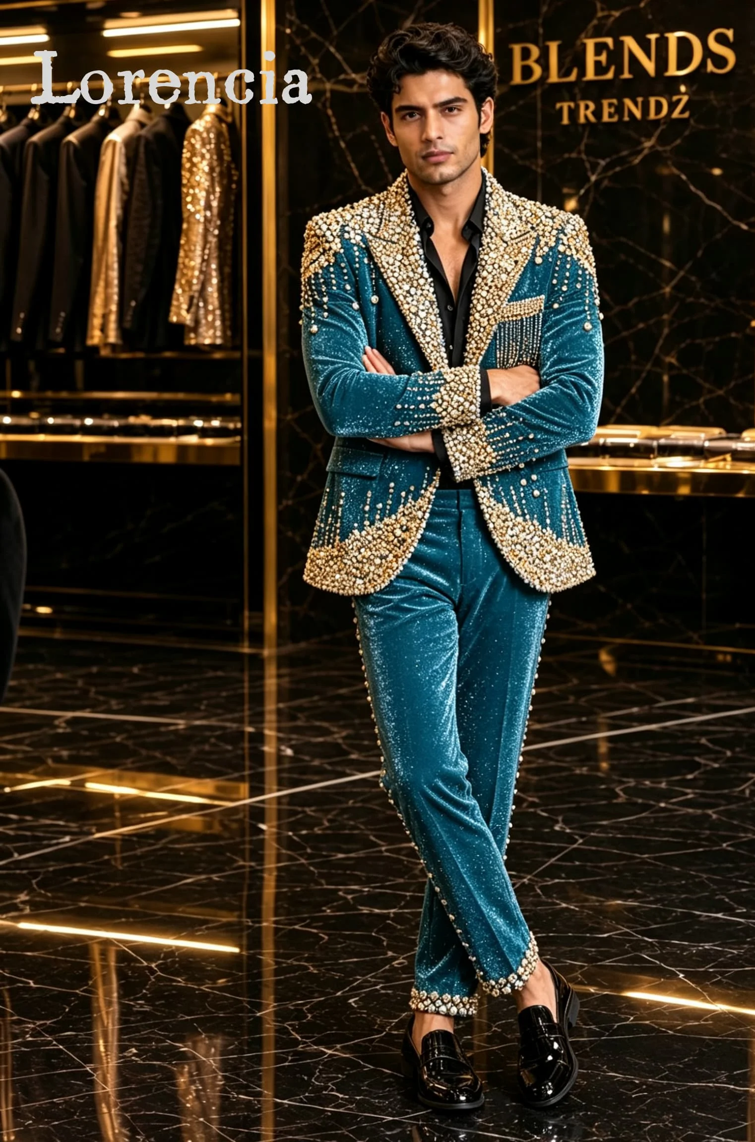 Handmade Diamond Men Suits 2 Pieces Sets Slim Fit Groom Wedding Party Tuxedos Customized Male Party Prom Blazers ropa hombre