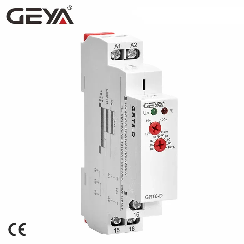 GEYA GRT8-D prawdziwe opóźnienie wyłączenia bez zasilania AC/AC12V-240V wyłączenie zasilania opóźniacz czasowy przekaźniki elektryczne
