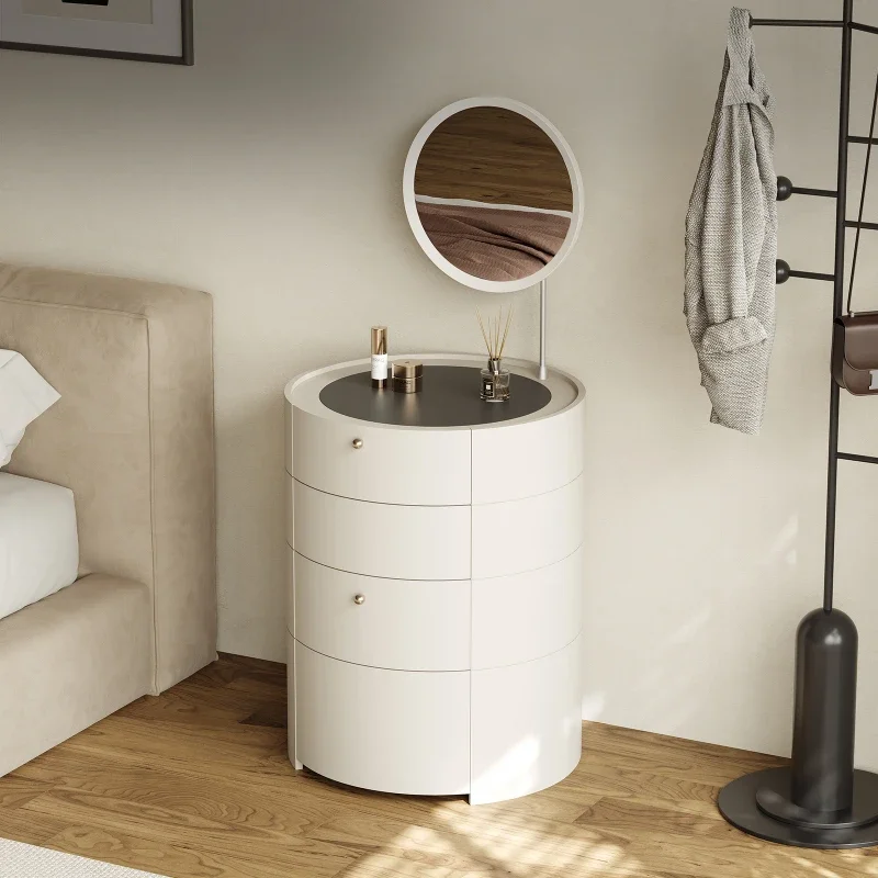 Modern Portable Small Vanity Table Storage Mirror Chair Stool White Bedroom Dresser Makeup Luxury Penteadeira Bedroom Furniture