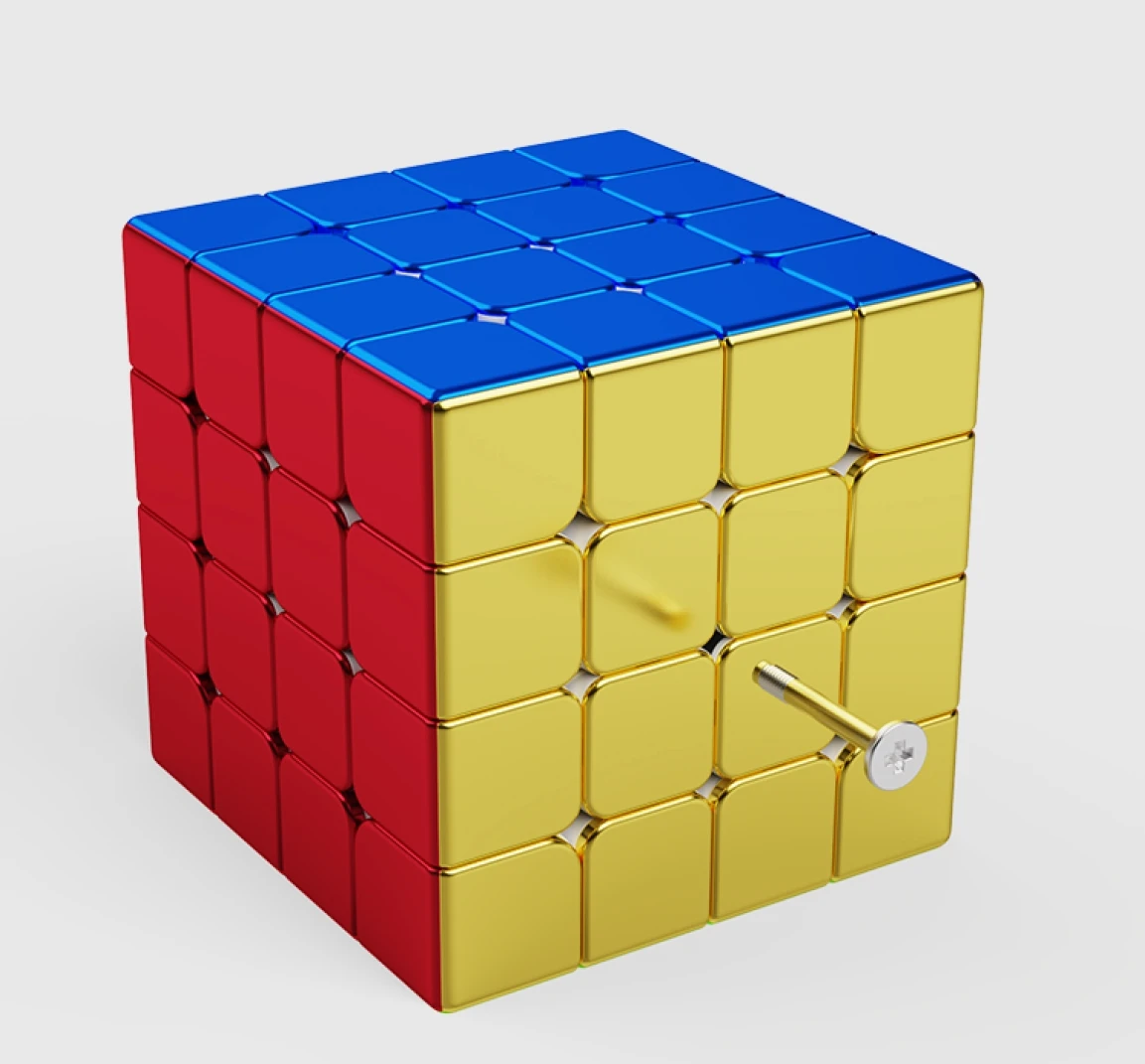 Cyclone Boys Golden 4X4 Magic Cube MuGua Magnetic Cube Stickerless Speed Cube Stickerless Professional Fidget Toys