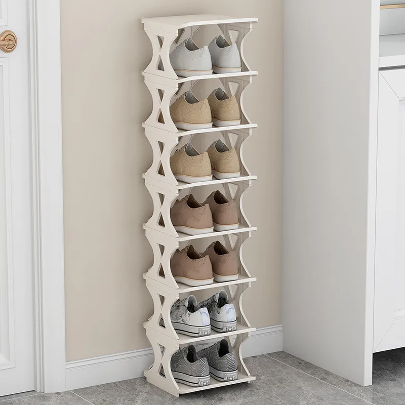 Multi Layer Household Simple Narrow Doorway Shelf Economical PP Plastic Space Saving Small Shoe Cabinet 신발걸이 Shoe Rack